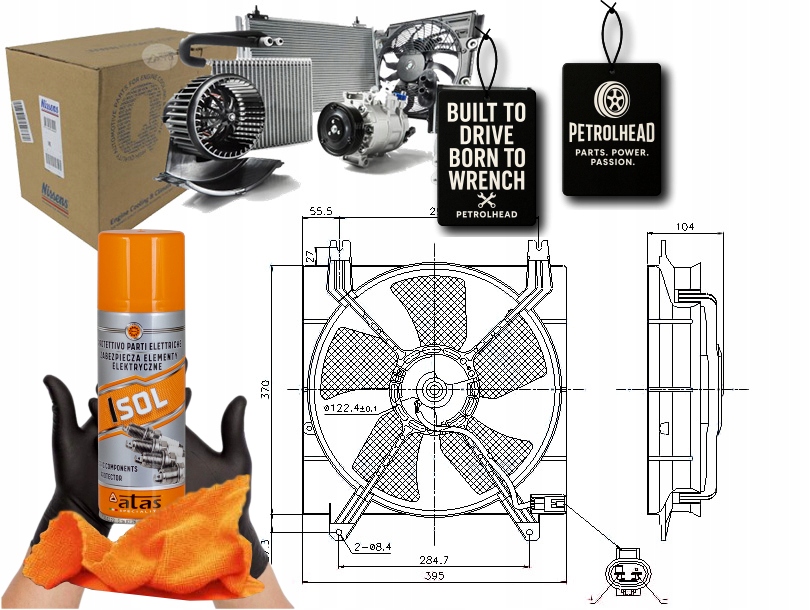 фото №1, Вентилятор радиатора с корпус chevrolet lacetti #petrolhead pro+ kit4