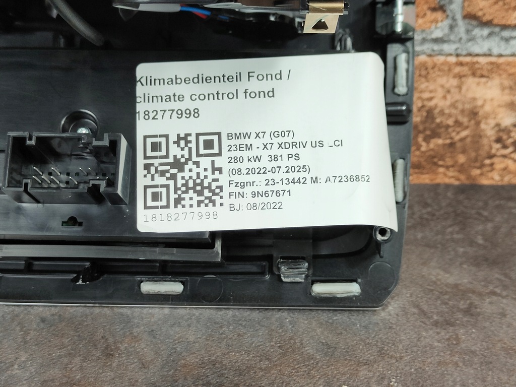 фото №8, Bmw g05 g06 g07 панель кондиціонера решітка обдув задня задній 9462514