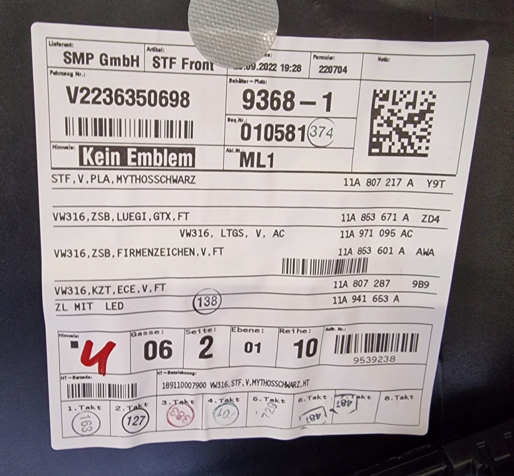 фото №14, Vw id.4 id4 gtx led бампер перед ly9t 6pdc 11a807217a