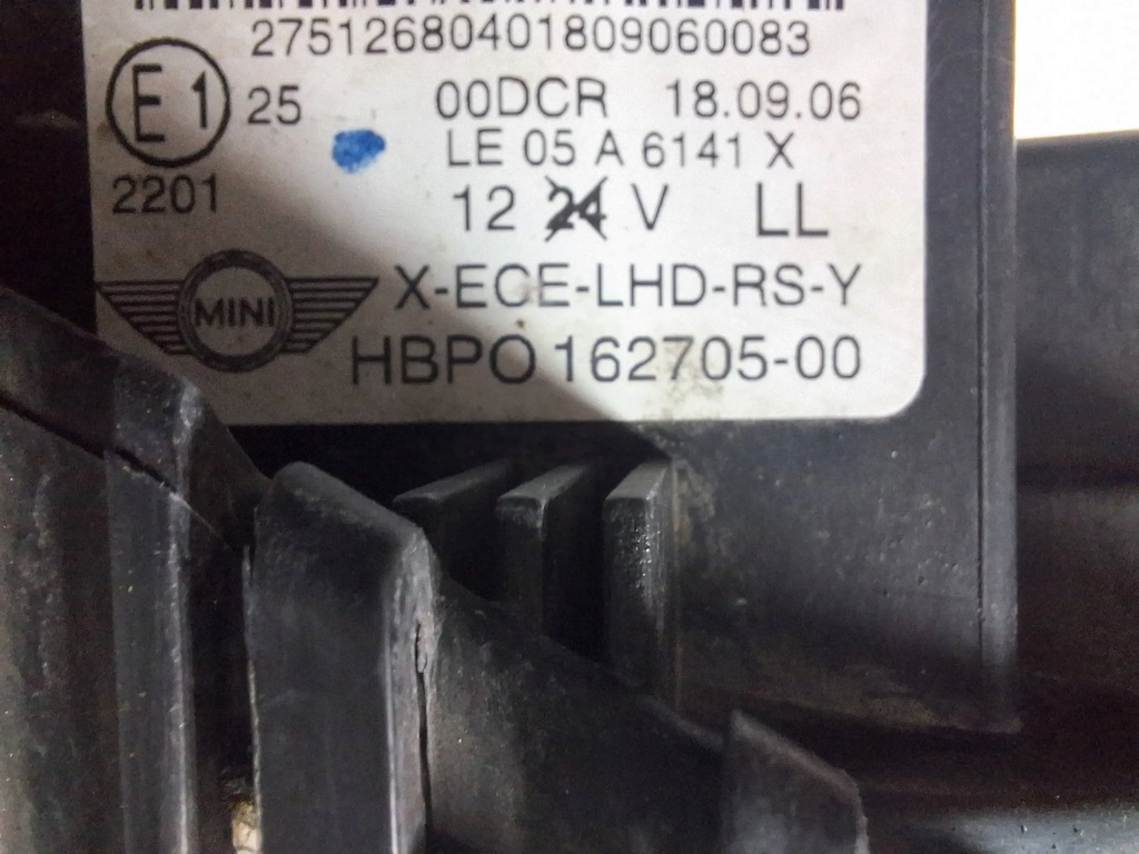 фото №7, Ксенон правый лампа mini cooper r56 06-10 eu