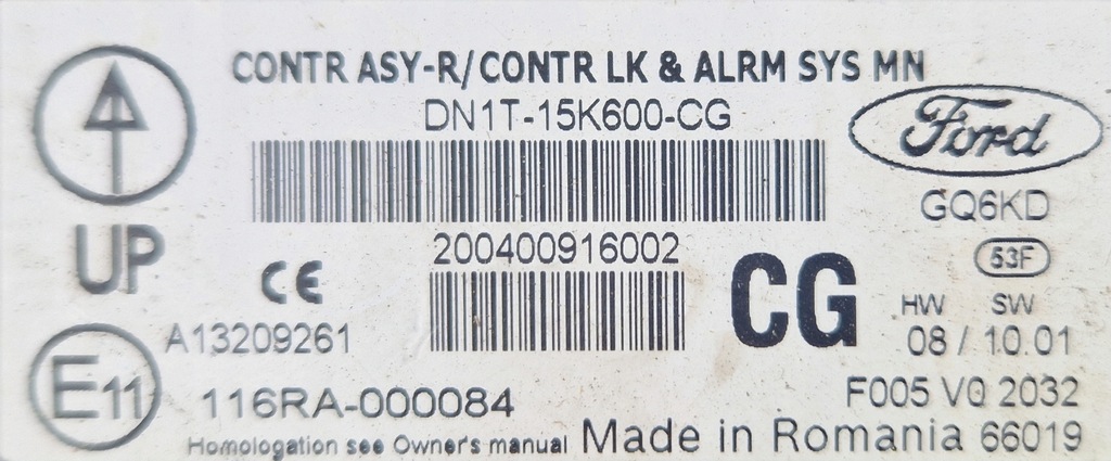 фото №5, Ford fiesta mk7 vii 7 st замок зажигания блок управления двигателя 1.6 модуль ключ turbo