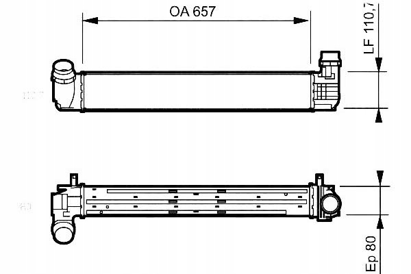 Интеркулер renault megane 1,9dci 2,0tce 08- valeo Цена