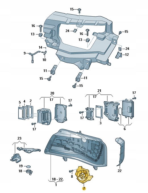фото №1, Вентилятор фара audi a8 d4 przedlift правый