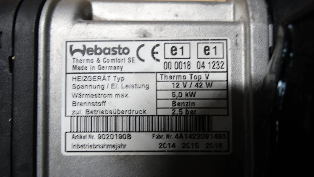 фото №7, Webasto 3c0815005bm vw passat b7 cc lift бензин