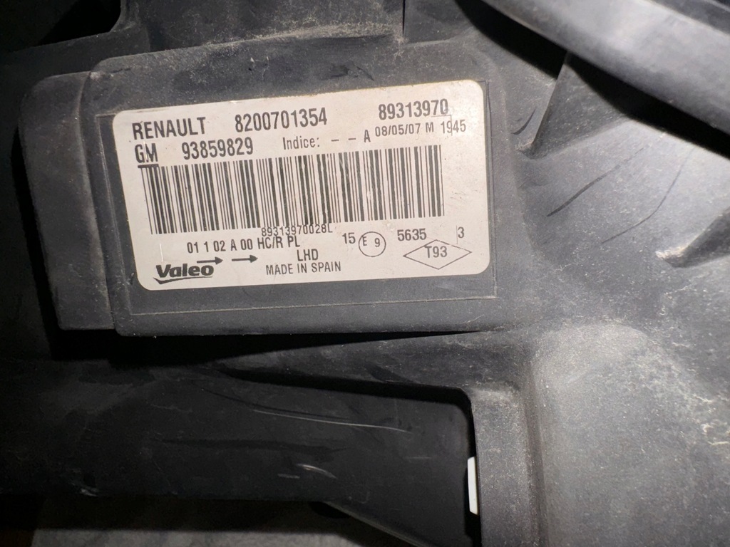 фото №8, Renault trafic ii lift vivaro primastar 06-14 лампы передние комплект oryg