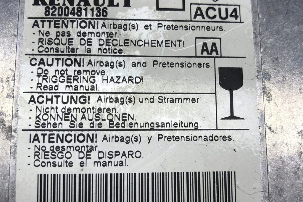 фото №4, Модуль подушка безопасности renault grand scénic ii jm0/1_ 8200481136 2005