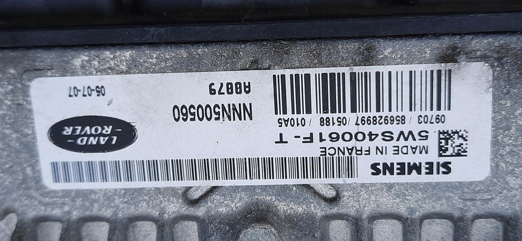 фото №6, Блок управления двигателя бортовой компьютер 2.7 ecu land rover discovery iii 5ws40061f