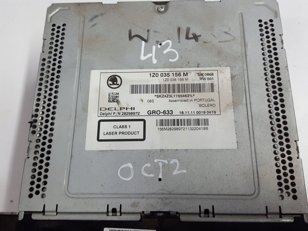 Skoda octavia 2 ii lift 08-12r радио cd 1z0035156m Оригинал