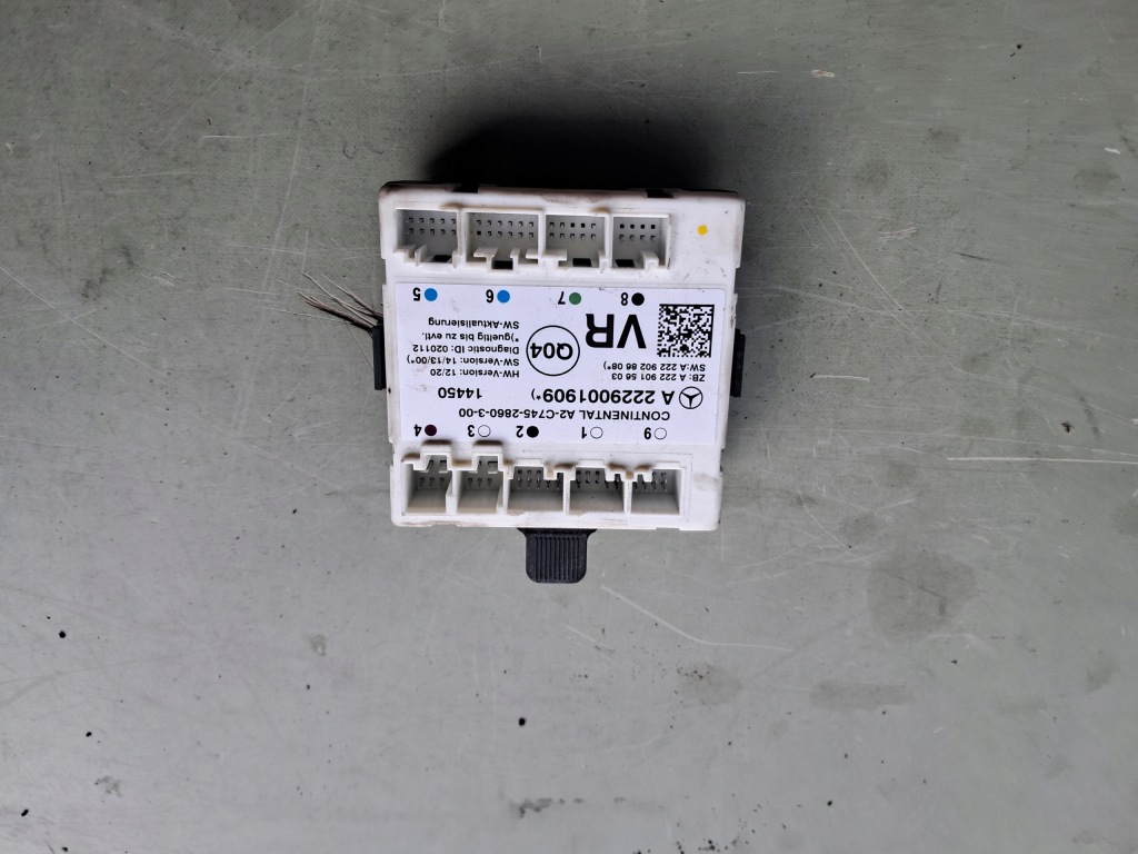 фото №1, Модуль блок управления дверь перед правый a2229001909 mercedes w222