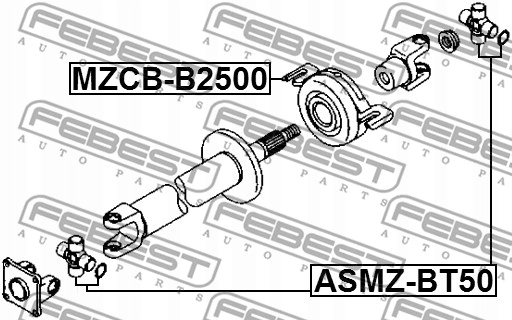 фото №9, Febest mzcb-b2500 подшипник, центральный подшипник вала приводного