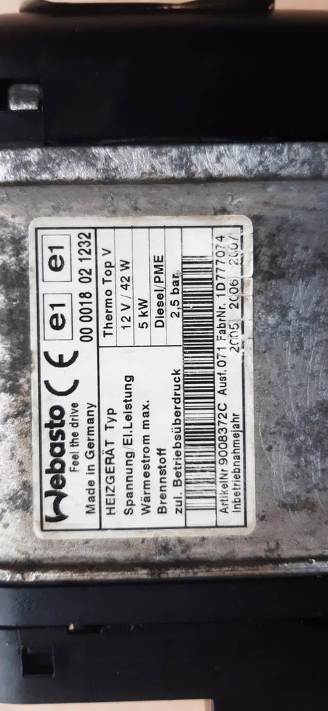 фото №5, Додатковий обігрівач webasto дизель обігрівач top v zuheizer.