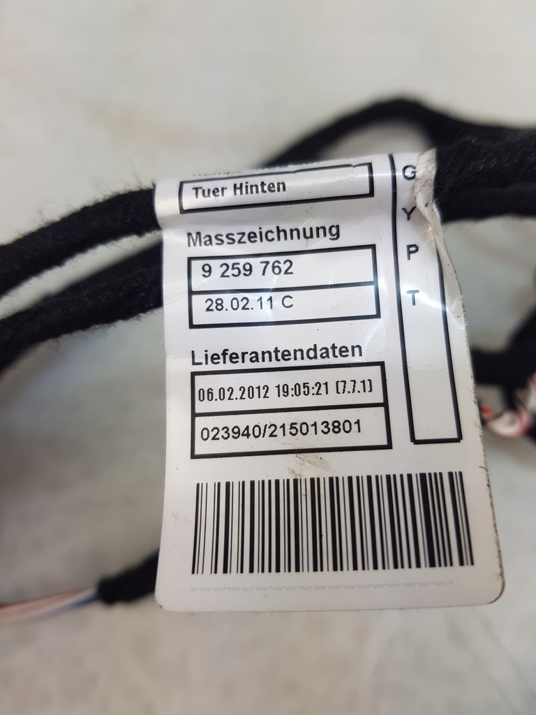 фото №6, Bmw 3 f30 джгут електропроводка двері лівий задня oryg