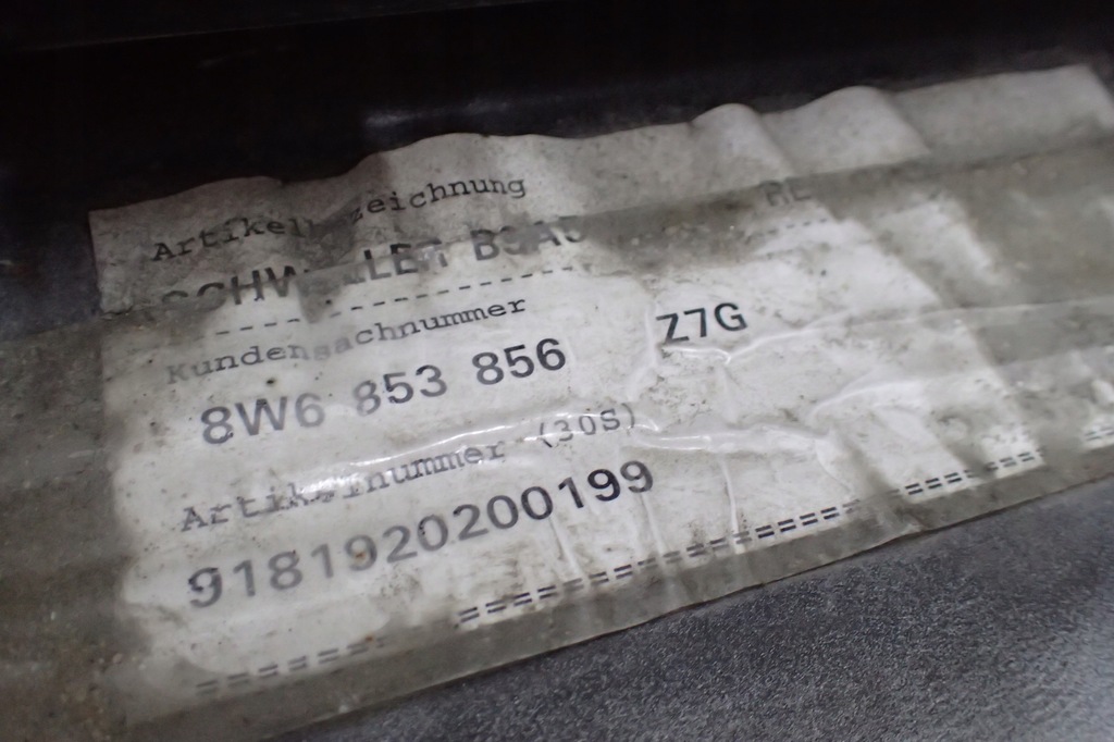 фото №6, Audi a5 8w молдинг поріг права lz7g 8w6853860