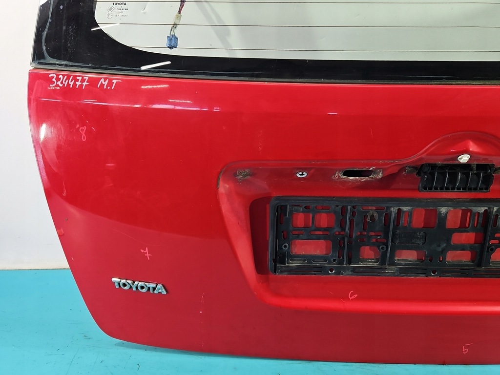 фото №10, Крышка багажника задняя toyota corolla e12 kombi 5d красный 3e5