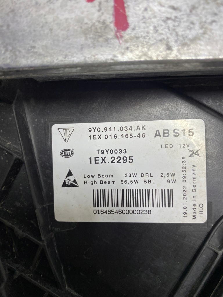 Porsche cayenne 9y0 full led ліва правий фара 9y0941033ak 9y0941034ak Зі Шроту