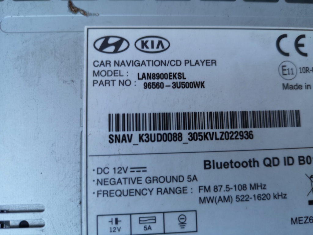 фото №5, Kia sportage sl iii 10-15 радио навигация gps оригинальная 96560-3u500wk