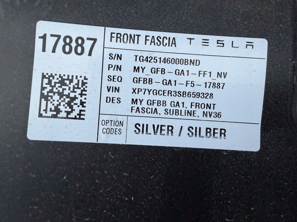 фото №12, Бампер перед tesla model y juniper 2025- оригінал