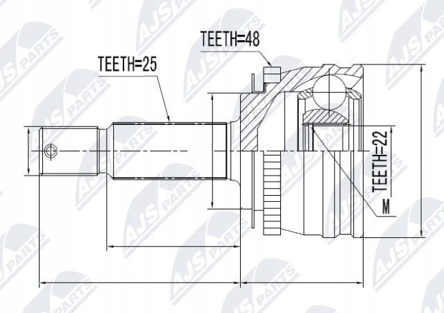 фото №4, Nty npz-hy-544 набор шарнир, wał приводной