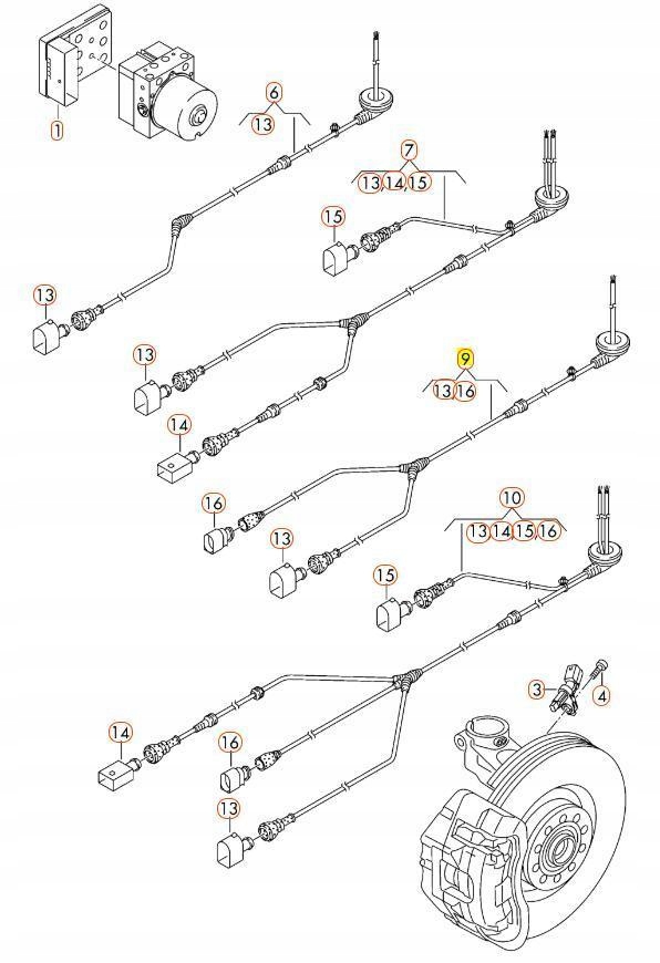 фото №9, Набор проводка датчика скорости i указателя износа тормозов