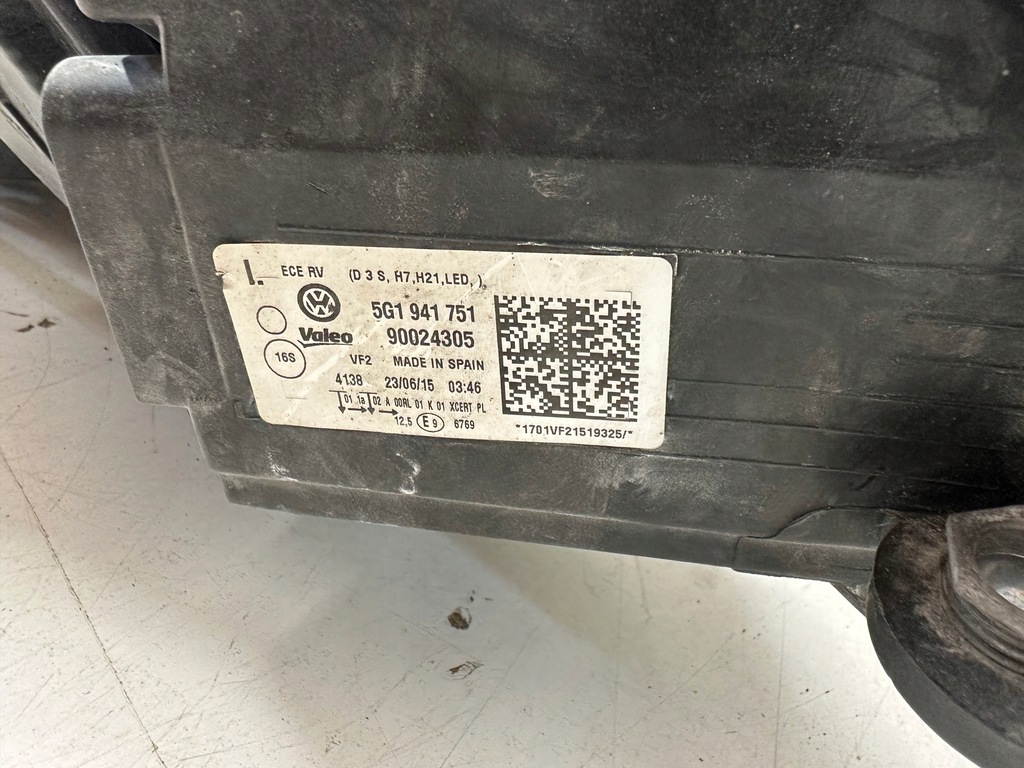 фото №11, Лампа левая перед vw golf vii 7 ксенон комплектная 5g1941751