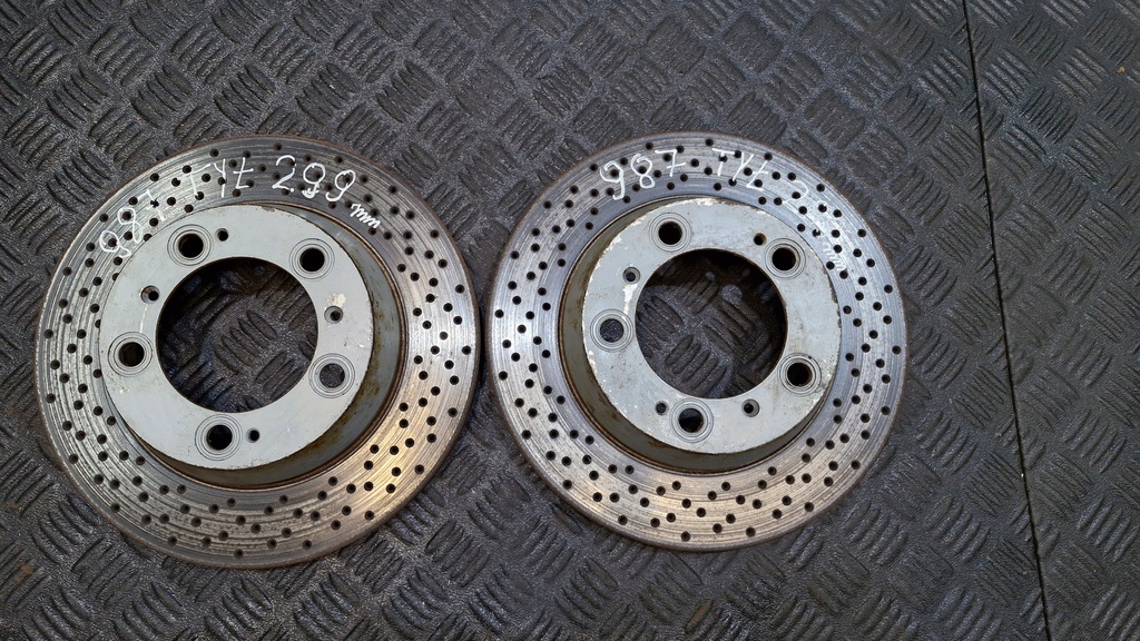 фото №7, Супорт задня лівий + правий brembo + гальмівні диски 299mm porsche boxster cayman s 987