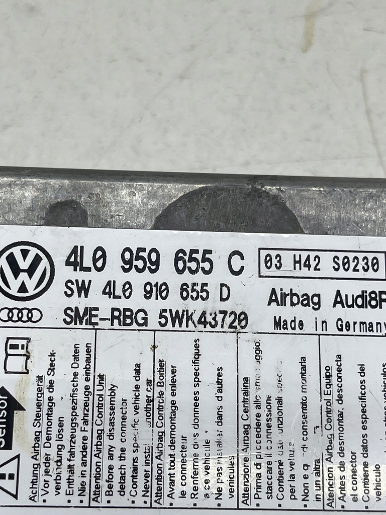 фото №11, Audi q7 4l модуль датчик подушек воздушных