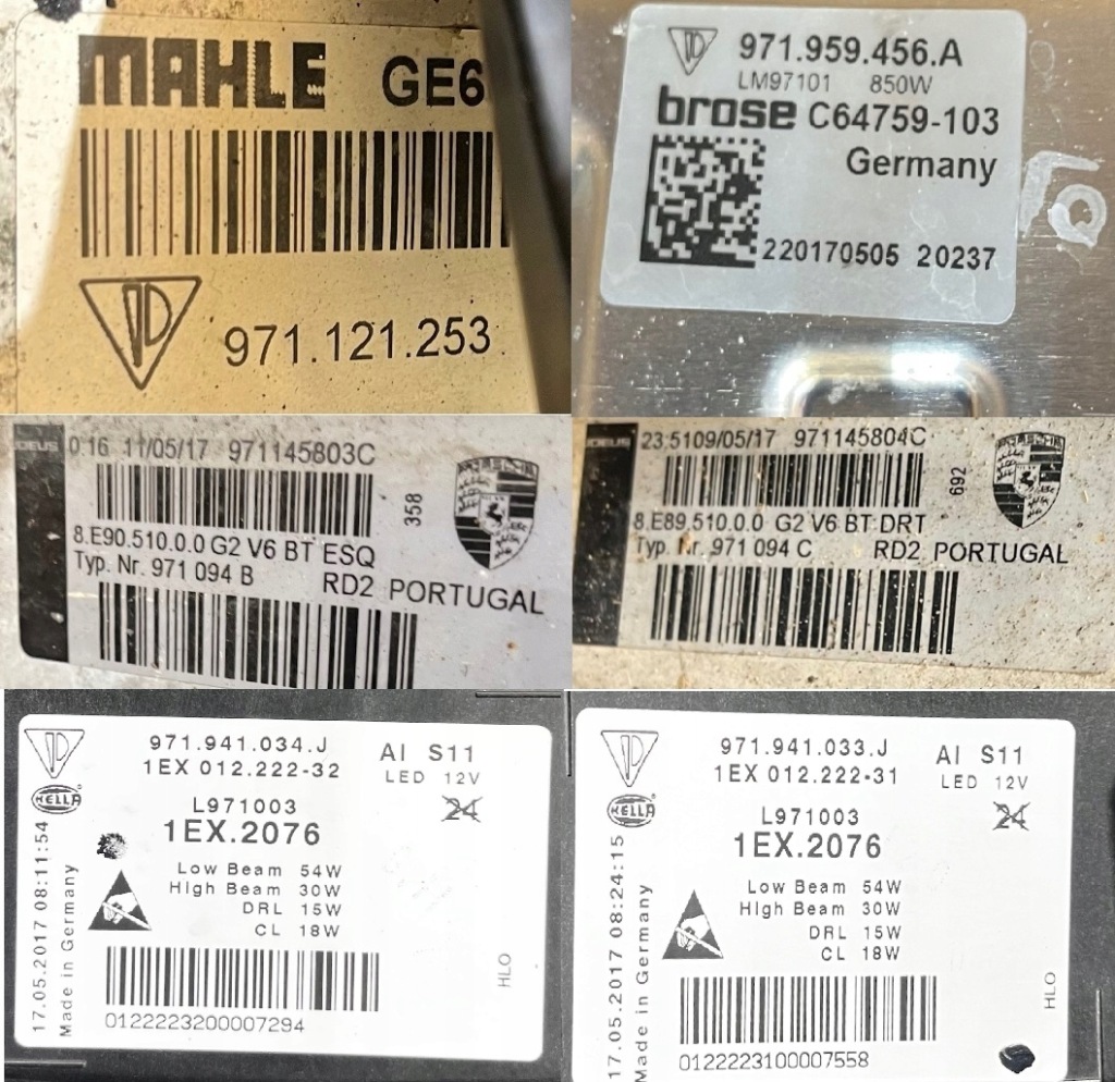 фото №12, Idealny kpl. перед porsche panamera 971 w колір 041 гібрид full led 1