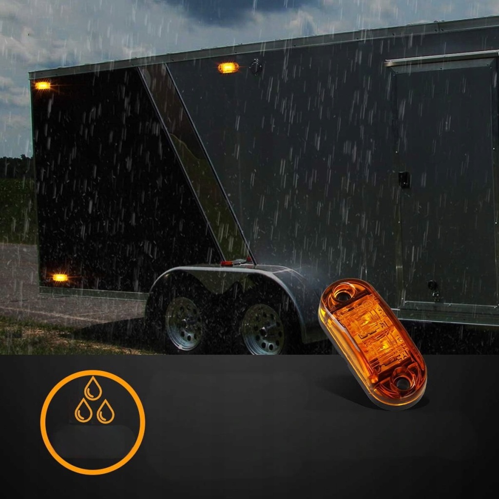 10szt фара габаритна габаритний ліхтар діодна led габаритний причіп вантажівка Недорого