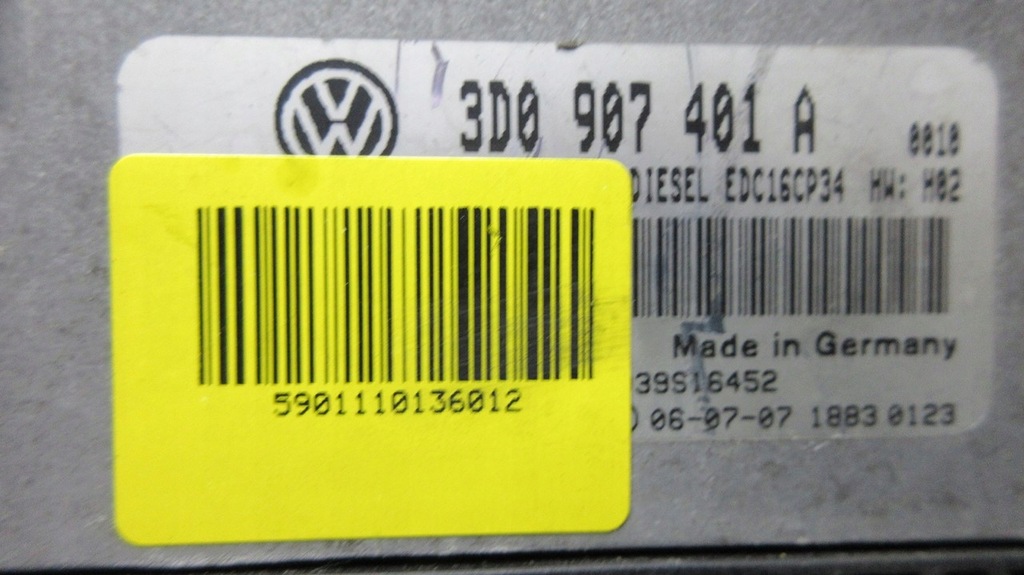 фото №6, Vw phaeton 3d0907401a бортовий комп'ютер блок керування двигуна 3.0 tdi