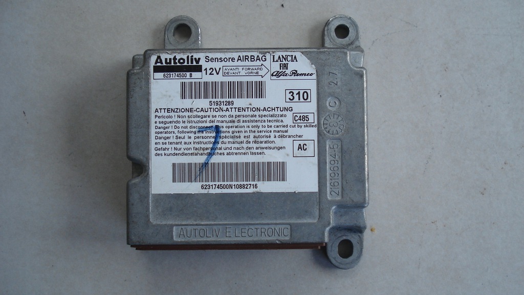 фото №1, Датчик подушка безпеки 51931289 623174500b fiat punto