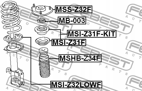 фото №2, Febest mss-z32f кронштейн амортизатора