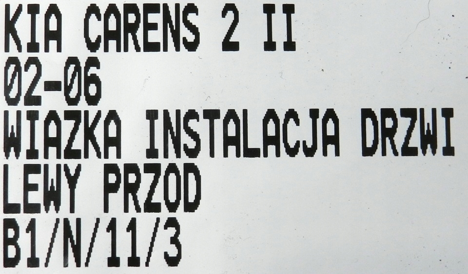 фото №6, Kia carens 2 ii 02-06 джгут двері лівий перед