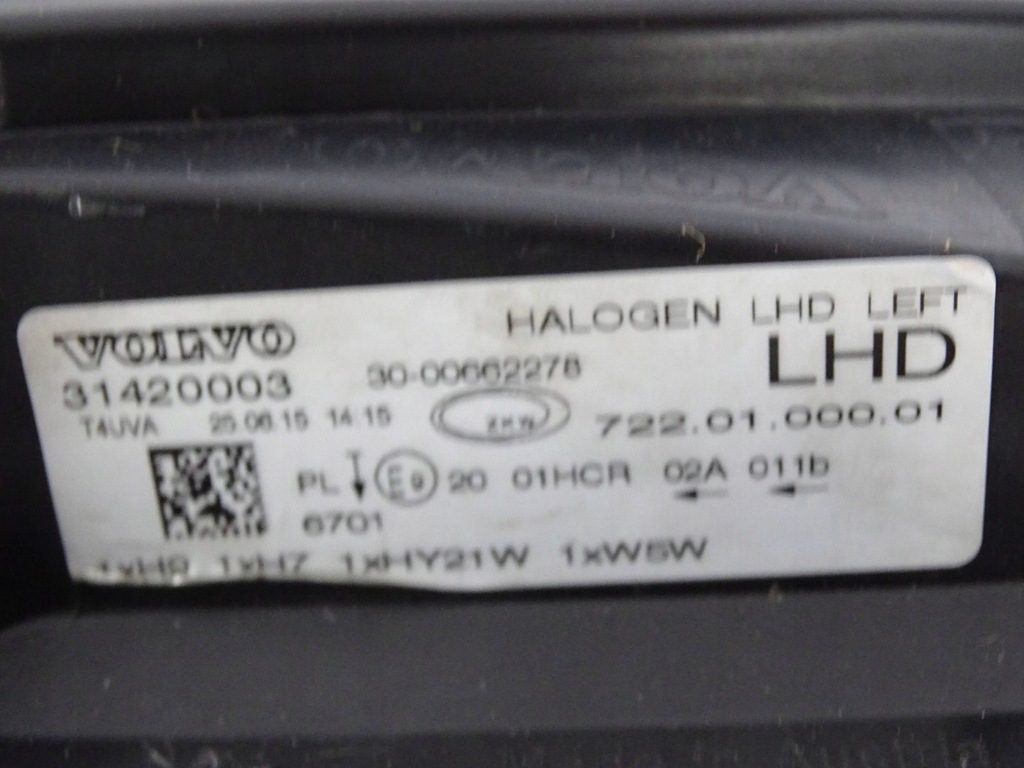 фото №9, Лампа перед передня ліва volvo v40 12-16