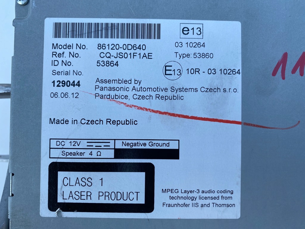 фото №5, Toyota оригінальний номер 86120-0d640