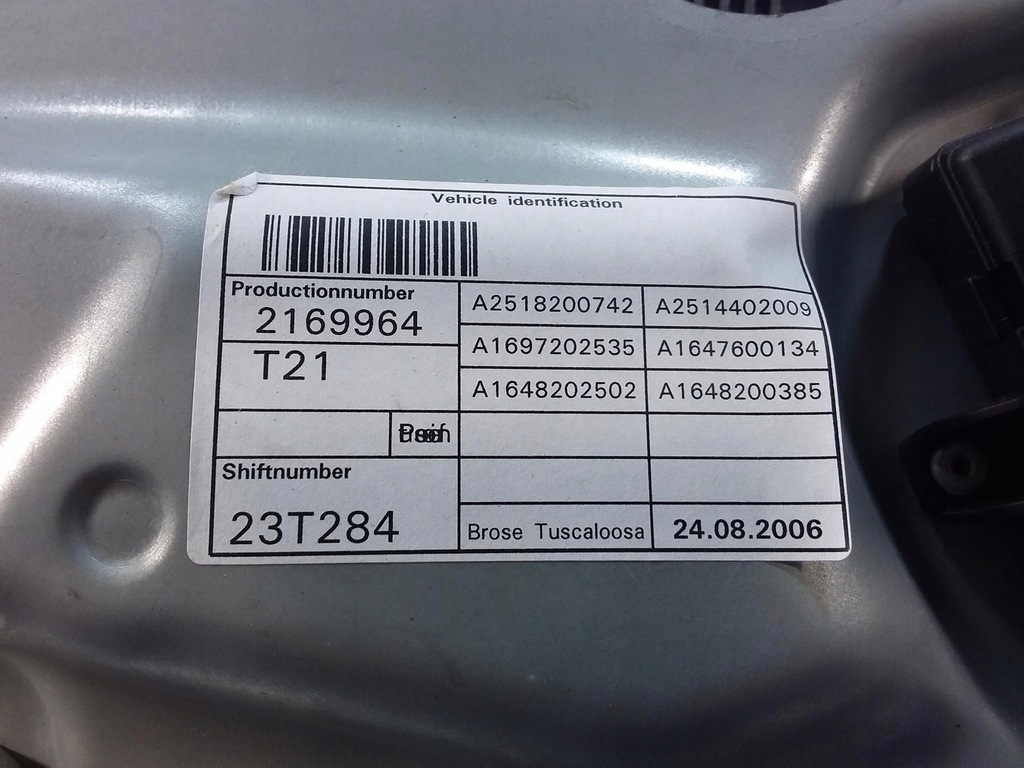 фото №4, Mercedes ml w164 підйомник скло перед лівий