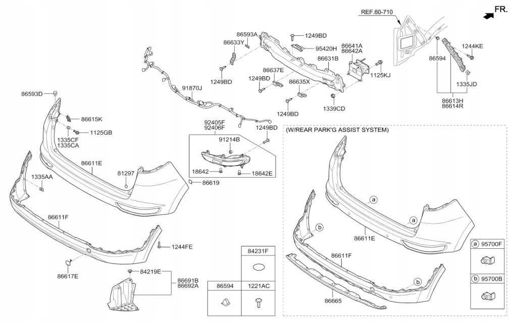 Kia sportage 4 iv рестайлінг  18-21 кронштейн  бампера задня задні права + ліва - 2 szt Київ