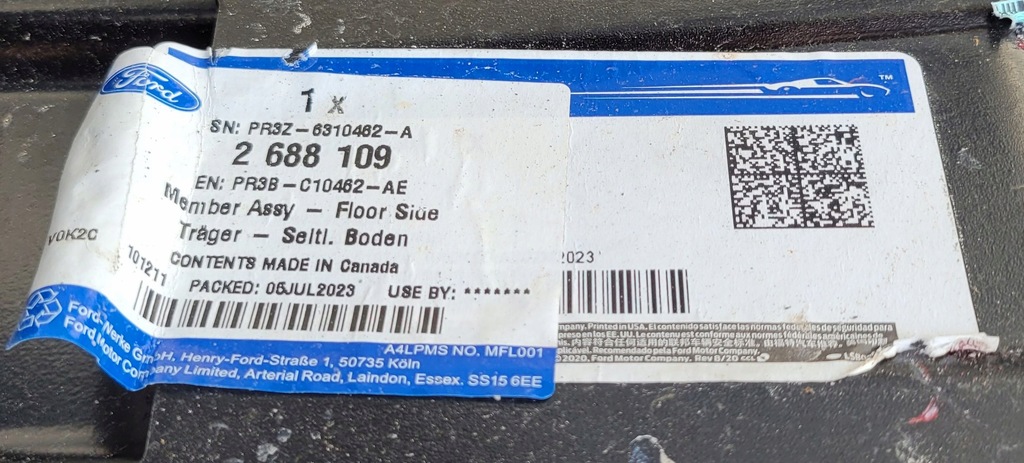 фото №7, Ford mustang 15- лонжерон правая передняя перед четверть