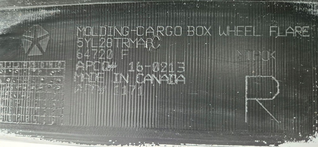 фото №7, Dodge ram v 2019- laramie limited молдинг крыла задняя правая 5yl28trma