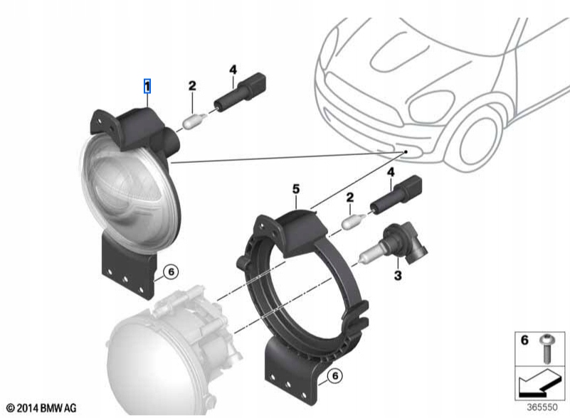 фото №2, Фара бампера mini 63179812537 r60 r61 countryman paceman