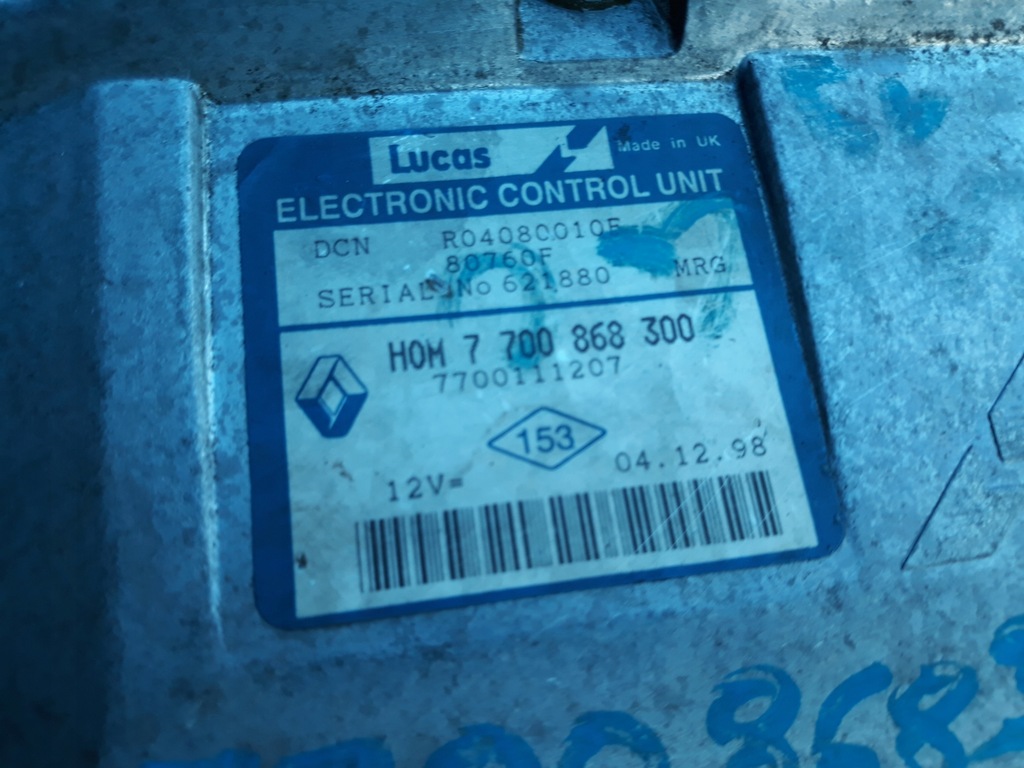 фото №3, Бортовой компьютер двигателя renault kangoo 1.9d