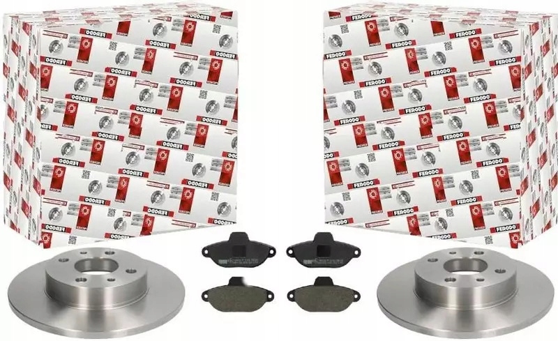 фото №1, Ferodo гальмівні диски+ гальмівні колодки перед fiat panda punto i ii 240mm