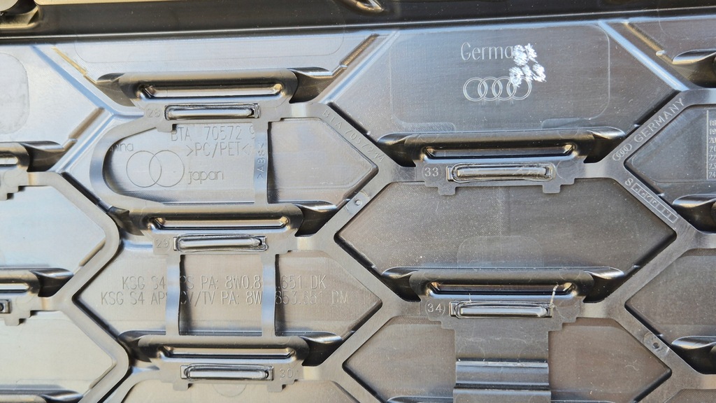 фото №13, Решітка радіатора решітка радіатора радіатора audi s4 b9 8w0 lift 19- оригінальний номер 8w0853651dk dm oryg nowa!