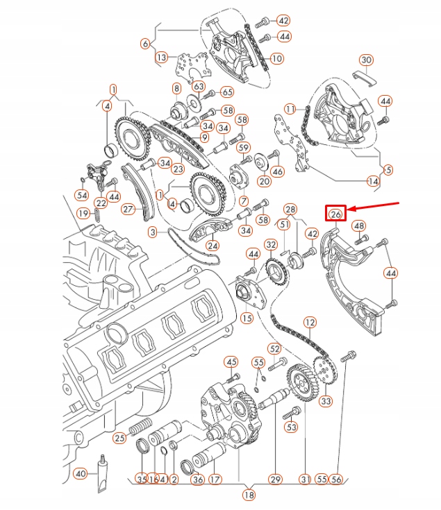 фото №9, Audi r8 42 lower двигун розподільний chain tensioner 079109507ae