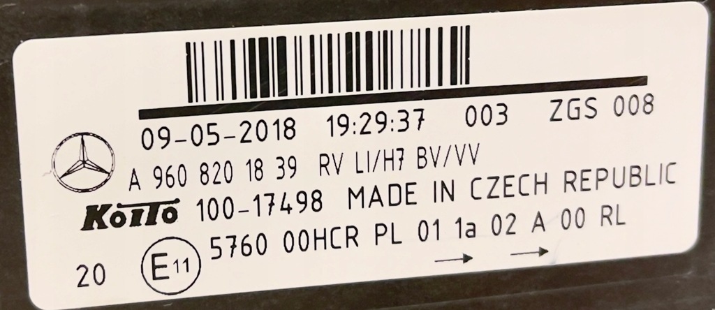 фото №9, Лампа ліва перед mercedes actros mp4 w960