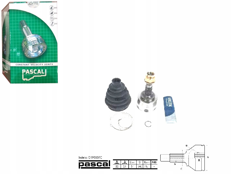 фото №1, Шарнір привідний зовнішній alfa romeo mito fiat g