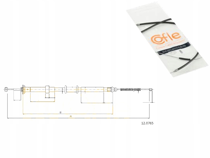 фото №1, Трос гальма ручного ford ka 09- lt cofle