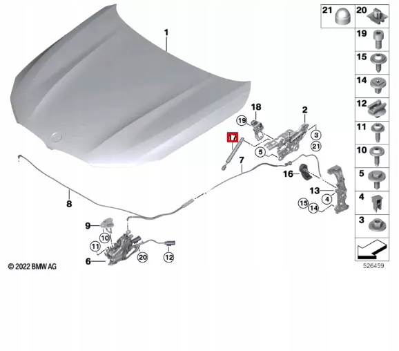 Привід кришки капот передньої bmw m5 f90 51237347403 oem Київ