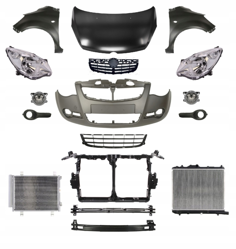 фото №1, Agila 08-15 перед бампер капот pas крыло лампа