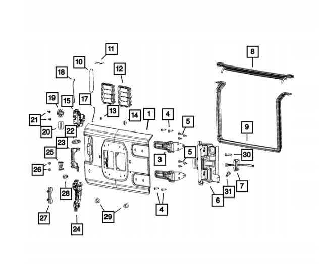 фото №1, Крышка багажника задняя дверь багажника jeep wrangler jl 18+