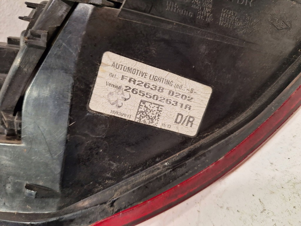 фото №6, Лампа задняя правая 265502631r renault clio iv hb 12-